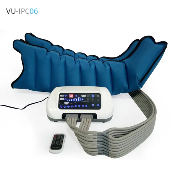 Hohe qualität 8 kammer Elektrische physikalische lymphdrainage pressotherapie system luft kompression bein/fuß massager