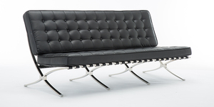Mandy HL-50018008b สไตล์สเปน Tufted 3ที่นั่งโซฟาสำนักงานหนัง