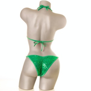 Tute da donna in posa per bodybuilding con <span class=keywords><strong>paillettes</strong></span> olografiche per bikini da competizione IFBB NPC - Product Image 2