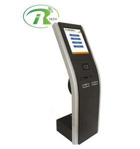 China Manufacturer IRTECH Touch Screen <strong>Queue</strong> Management <strong>System</strong> <strong>Ticket</strong> Dispenser Kiosk with LED Display - Product Image 1
