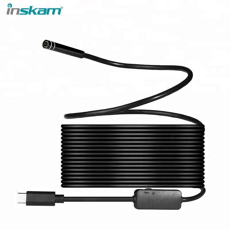 5.5mm 1m soft cable 3 in1 Android Endoscope IP67 Waterproof Type-C Borescope USB Endoscope Camera Inspection