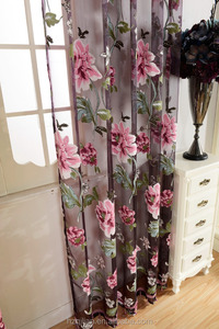 <span class=keywords><strong>Pas</strong></span> <span class=keywords><strong>cher</strong></span> Prix Vente Chaude Imprimé Sheer floral Rideaux Papillon Sheer Fenêtre Rideaux - Product Image 4