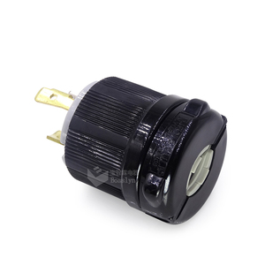 L5-30 Nema Ổ Cắm Nam Có Thể Nối Lại Khóa Công Nghiệp, 30Amp,250Volt, Thương Mại Công Nghiệp, Nối Đất, Đen Trắng, Được Liệt Kê UL - Product Image 3
