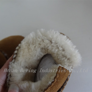 Spagnolo Merino pelle di pecora scarpe da neve inverno calda vera pelliccia di pecora morbido caldo scarpe da bambino inverno stivali da bambino - Product Image 6