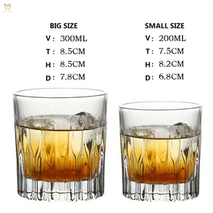 300ml 200ml Rocks Glasses Classic whisky Tumbler a coste inciso whisky <span class=keywords><strong>Vodka</strong></span> Shot Glasses - Product Image 2