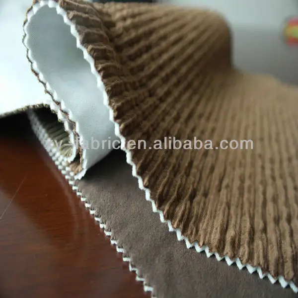 100% Polyester Cation Micro Velboa Với Thiết Kế Da Voi Cho Sofa Sọc Vải Cho Bọc
