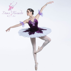 BLL077 Viola/Bianco Professionale di Balletto di Danza Tutu Performance Costume per le Ragazze di Età <span class=keywords><strong>Ballerina</strong></span> Abiti delle Donne Pancake Tutu - Product Image 1