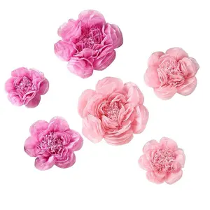 25Pcs Blush And Pink Paper Flowers Set Paper Rose Buds Wrapping Flower Rose Set For Decoration