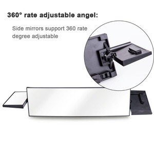 Kích thước dài 15.2 "x3.15" dễ dàng mountable ba ba phần ABS phổ biến phổ quát phù hợp với kính điều chỉnh nội thất Rear View gương - Product Image 2