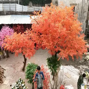 Vendita di Grandi Dimensioni All'aperto Originalità Decorativo Foglie Rosse Artificiale Rosso Albero di Acero