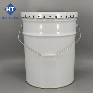 Metal Paint Pail 20kg Un Approved Empty Metal Tin Steel Paint Coating Drum/pail/bucket/can/containers Wih Handle And Hoop Lid