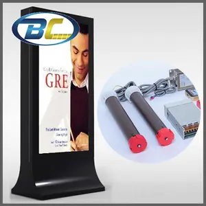 Shopping Mall Publicity Scrolling Screen Advertising Kiosk, Tubular Roller for Outdoor Light Box