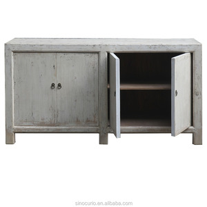 الصينية العتيقة الجملة الأثاث غسل غرفة المعيشة البيضاء خزانة جانبية - Product Image 3