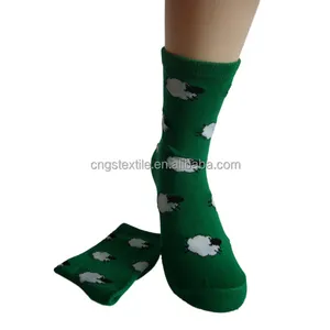 Хейнинг GS пользовательские hoggerel дизайн темно-зеленый хлопок экипажа дамы носки женщин