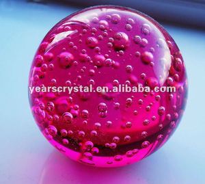 Nueva llegada de color rojo de la burbuja de cristal bola de cristal grabado el nombre 80mm(r- 1178 - Product Image 1