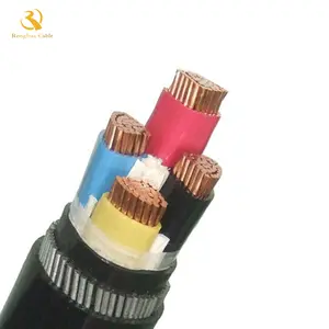 Bahan Elektrik PVC Kabel Lapis Baja Aluminium 3 Core 4 AWG 500 MCM Ukuran Kawat Listrik dan Harga