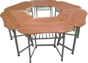 Chất Lượng Tốt Ghế Đôi Hai Người Đồ Nội Thất Trường Học Bàn Ghế Học Sinh Bộ Gỗ Trường Hiện Đại Bàn Ghế - Product Image 3