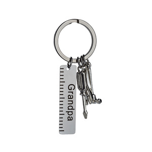 Llavero <span class=keywords><strong>de</strong></span> acero inoxidable DIY, martillo para papá, destornillador, llave inglesa, herramienta para papá, regalo del Día del Padre - Product Image 3