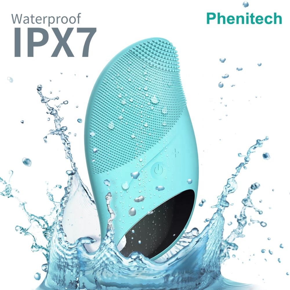 2019 CE RoHS обновление IPX 7 Водонепроницаемый Силиконовая кисть для лица электрическая щетка для чистки лица