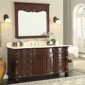 Armoire <span class=keywords><strong>de</strong></span> <span class=keywords><strong>salle</strong></span> <span class=keywords><strong>de</strong></span> <span class=keywords><strong>bain</strong></span> spécial, ensemble <span class=keywords><strong>Antique</strong></span>, petit évier en bois, rustique Royal - Product Image 3