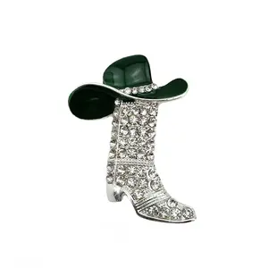 Jotome Modeschmuck Strass Cowboys tiefel Brosche für Herren