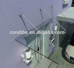 Abri de pluie en verre Condibe/câble d'araignée d'acier inoxydable d'auvent - Product Image 4