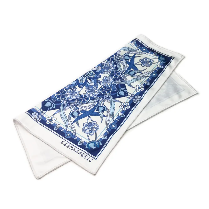 Изготовленный На Заказ носовой платок из микрофибры с тепловым принтом карманная ткань с логотипом