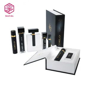 Design Sunday Riley Perfume Cosmetic Box Top Quality New Coated Paper Paperboard Rectangle 1000pcs 2mm Cardboard Black & White