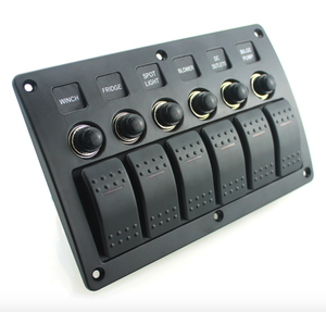 Panel saklar Rocker ON-OFF 3pin pemutus sirkuit indikator <span class=keywords><strong>6</strong></span> <span class=keywords><strong>Gang</strong></span> tahan air 12V - Product Image 4