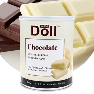 800g Chocolate Flavor Tin Canned Hair Removal Hot wax All Skin Types Painless liposoluble soft Wax for Armpit Leg Body