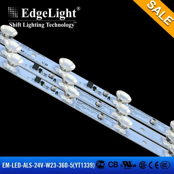 Edgelight 알루미늄 특수 렌즈가있는 강력한 측면 조명 광원 led 라이트 스트립