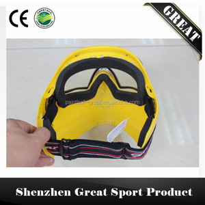 Équipement de Paintball jaune Anti-buée Double teinture thermique lentille <span class=keywords><strong>I4</strong></span> <span class=keywords><strong>masque</strong></span> de Paintball intégral - Product Image 4