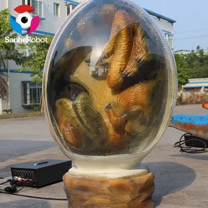 Nueva decoración visible animatronic tamaño real huevo de dinosaurio