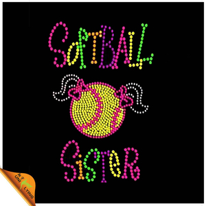 personalizados softbol hermana con plantilla <span class=keywords><strong>de</strong></span> diseño ángel rhinestone ala - Product Image 1