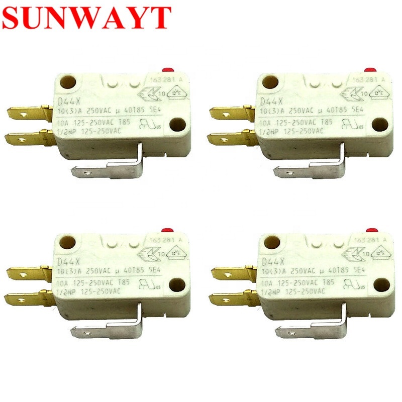 Three Terminal Cherry Microswitch D44X - SPDT, 10A 250VAC Push