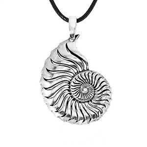 Metal Antique Silver Plated Animal Dinosaur Dragon Snails Pendant Necklace With <strong>Black</strong> Leather <strong>Chain</strong> for Gifts - Product Image 3