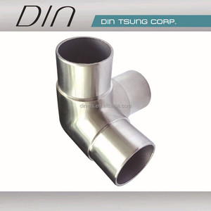 3 way pipe connector handrail connector stainless steel elbow fitting 180 degree flush tee - Product Image 2