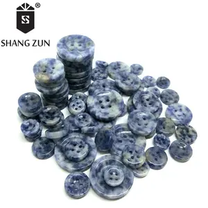 Production of natural jade agate buttons 4 size natural stone blue button garment accessories shirt jacket clothing buttons