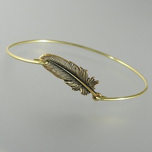 da <span class=keywords><strong>damigella</strong></span> gioielli in argento placcato piuma ciondolo braccialetto in argento braccialetto per le donne - Product Image 2