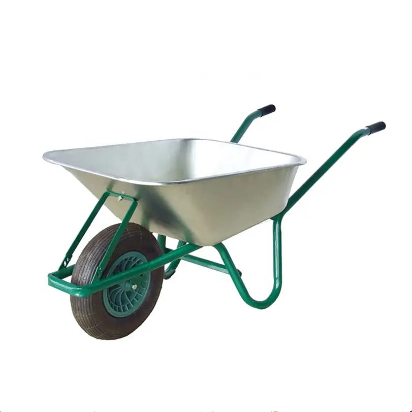 hot sale wb3800 wb6400 wb7403 single wheel construction heavy duty wheelbarrow with plastic steel tray