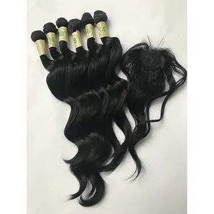 Mẫu Miễn Phí Tóc Người Và Tổng Hợp Blend 30 Inch Phần Mở Rộng Mảnh Body Wave 6Pcs 1 #