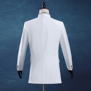 <span class=keywords><strong>Pantaloni</strong></span> in camice bianco su misura Tuxedos da sposa bianco (giacca + <span class=keywords><strong>pantaloni</strong></span> + fiocco) WS225 abito da smoking per uomo - Product Image 4