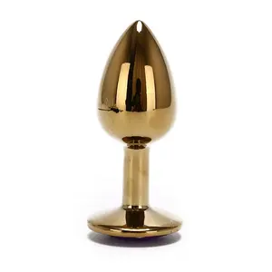 Metal Gold Diamond Jewelry S Size Sex Toys Butt Anal Plug Sex Toys for Men Women