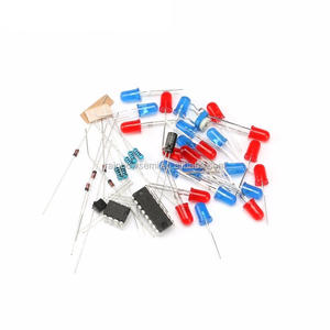 Kit de Luces Intermitentes de Doble Color Rojo y Azul, Estroboscópicas NE555 + CD4017, Kit de Práctica de Aprendizaje, Kits de Bricolaje Electrónicos, LED, Gran Venta - Product Image 2