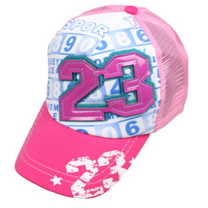 Leather badge LOGO children Cap 5 panel caps and hats trucker mesh personalized baseball Cap for <span class=keywords><strong>l</strong></span> - Product Image 2