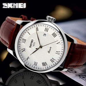 <span class=keywords><strong>SKMEI</strong></span> <span class=keywords><strong>9058</strong></span> Di Lusso del quarzo classico Amanti della vigilanza di modo casuale orologi 30m impermeabile della cinghia di cuoio per le donne degli uomini orologio da polso
