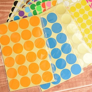 Autocollants en papier adhésif personnalisés en gros pour enfants, découpe à la forme, petits points de couleur ronds, étiquettes vierges - Product Image 6