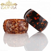 Bracelet en acétate d'écaille de tortue ronde réglable de couleur différente Bracelet pour femmes Bijoux Bracelet en résine Vente en gros