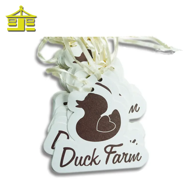 Luxe swing garment custom gedrukt kids hang tag merchandise tags voor kleding