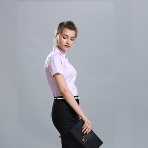 Camicie da <span class=keywords><strong>donna</strong></span> personalizzate-camicie formali da lavoro per <span class=keywords><strong>donna</strong></span>, camicia bianca a maniche corte, elegante camicetta <span class=keywords><strong>rosa</strong></span> per l'ufficio di lavoro - Product Image 4